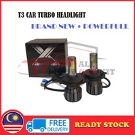ALCK【READY STOCK】T3 LED TURBO Car Headlight H7 LED H11 880/881/H27 9005 / 9006 Light Bulb