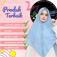 Hijab Khimar Syari Jilbab Instan Lancip Payet Ceruty Babydoll