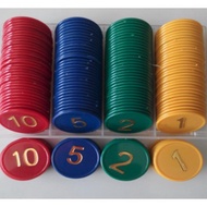 Mahjong chips Chip set bronzing digital chips Mahjong Poker game coin chip chips Card nylon bag