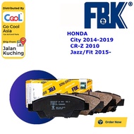 FBK HONDA City T9A 2014 Front Disc Brake Pad CR-Z SZT Insight TM8 Jazz T5A FD5868MS