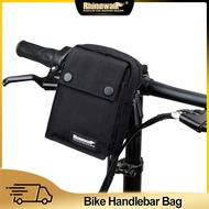 Rhinowalk Bicycle Handlebar Bag Portable Multifunctional Front Bicycle Front Bag For Brompton and 3Sixty Cycling Phone Tools Handbag Commuter Storage Bag Bike Accessories