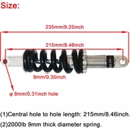 Universal Rear Shock Absorber,215mm/8.46inch 2000LBS Suspension Spring Shocks Fits for Electric Bike