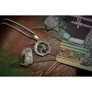 Sorcery Titanium Chain with Zodiac Charm - zodiac charm necklace - horoscope necklace