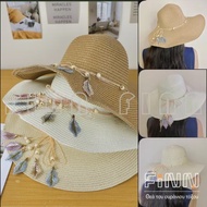 Finn Wide Visor Straw Beach Hat Beach Hat Women's Fashion Tropical Hat