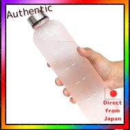 MYEEDA 1L Tritan Water Bottle with Time Marker, BPA-Free, Large Capacity 1000ml Clear Plastic Durabl