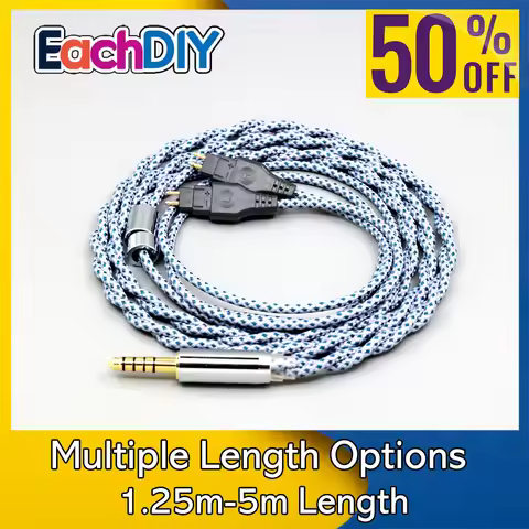 99% Pure Silver Mix Graphene OCC Shielding Earphone Cable For Sennheiser HD580 HD600 HD650 HDxxx HD6