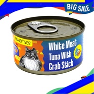 Makanan Kucing, Cat Food, Pawsitives Cat Wet Food White Meat Tuna with Crab Sticks (80g) L25