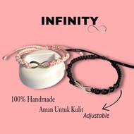 [INFINITY] Couple Bracelets | 2 Pcs Friendship Bracelets Drawstring Bracelets Couple Bracelets
