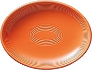 Koyo Pottery 12650046 Orbit Mandarin Orange 9.4 inches (24 cm) Platter, Dishwasher Safe, Made in Jap