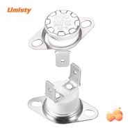 UMISTY 2pcs Temperature Switch, N.C Adjust Normally Closed Thermostat, Durable 160°C/320°F KSD301 Snap Disc Temperature Controller