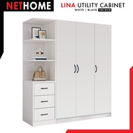 ⚡️NETHOME⚡️Lena Seating Corner Cabinet Corner Cabinet Triangle Cabinet / almari baju / wardrobe