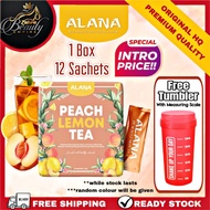 ALANA Peach Lemon Tea | 1 Kotak 12 Sachet | Original HQ | Teh Pic Premium | PERCUMA Hadiah Botol Tum