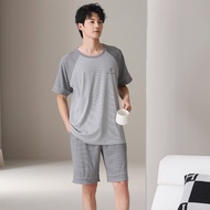 Modal Cotton Short-Sleeved Men's Pajamas Shorts Thin Pajamas Loose Large Size Pajamas Pajamas Men Ca