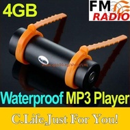 4GB Swimming Diving Water IP*8 Waterproof MP3 Player FM Radio Earphone