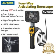 AUTOOL SVB308 1080 HD Automotive Industrial Endoscope with Light Autofocus Endoscope Inspection Came