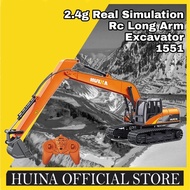 HUINA 1551 BLACK BOX 1:14 LONG ARM EXCAVATOR 15 CHANNEL 2.4GHZ ENGINEERING TRUCK VEHICLE