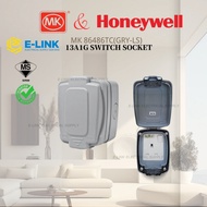 MK 86486 GRY 1 Gang 13A Waterproof Outdoor Switch Socket IP66 Weatherproof