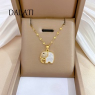 DALATI Titanium Steel Shell Elephant Necklace