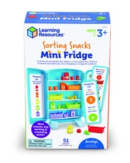 [3+] ชุดตู้เย็นจำลองฝึกจำแนกอาหารว่าง Sorting Snacks Mini Fridge [Learning resources]
