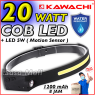 [COD] Kawachi Senter Kepala 20W + 5W COB + Super LED 20Watt LV-20 Sensor Gerak Motion Sensor Baterai