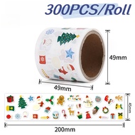300PCS/Roll Christmas Label Gift Decoration Sticker Roll For Gift Boxes Decal LanLanStickersWorld