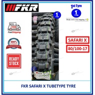 FKR TYRE TAYAR 17 SAFARI X (MOTOR CROSS) Tube Tyre 80/100-17 [ TAYAR 2022 ]