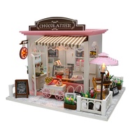 DIY Miniature House Kits, Mini Dollhouse Making Kit with Tiny Furniture, 1:24 Scale 3D Wooden Crafts