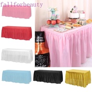FALLFORBEAUTY Table Skirt Set, Plastic Environmentally Friendly Disposable Tablecloth, Easy To Clean Solid Color Rectangular Oilproof Buffet Tables
