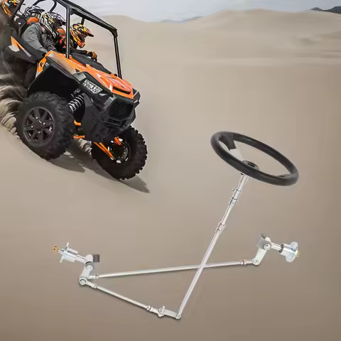 Go Kart Front Steering Gear Rack Tie Rod Ball Joint Front Steering Modification Kit for 168cc UTV AT