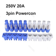 5Set Powercon Type A NAC3FCA+NAC3MPA-1 Chassis Plug Panel Adapter  MY29B3