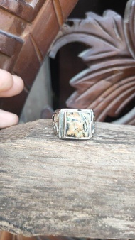 Cincin batu badar besi loreng tentara nempel magnet kuat asli original / cincin pria aktif