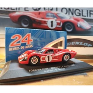 IXO 1: 43 FORD GT40 Le Man Championship Car Model Carlo Shelby Design GT40 1967 Le Man Championship 