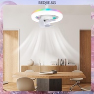 [Redjie.sg] Ceiling Fans with Light Bulb Remote RGB Mode Light Socket Fan 3 Color Dimmable