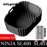 ONLYGOODS Air Fryer Tray, Silicone Non-Stick Baking Tray, High Quality Perforated Reusable Washable 