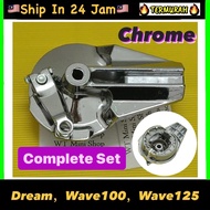 CHROME EX5 DREAM / Wave100 Wave125 REAR Brake HUB PANEL SET HUB PANEL COVER SHOE WAVE BELAKANG EX5 D