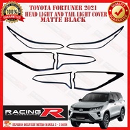 Toyota Fortuner 2021 to 2022 ( 2.4L V ) ( 2.8L Q , LTD ) Head Light and Tail Light Cover Matte Black
