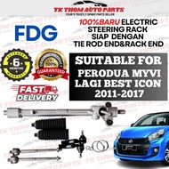 100% BARU FDG ELECTRIC STEERING RACK/RAPA RACK PERODUA MYVI LAGI BEST ICON 2011-2017 (SIAP TIE ROD E