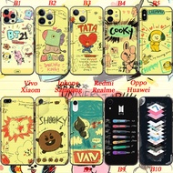 Cute Bts BT21 Vivo V20 V21 V23E 4G 5G V23 PRO Silicone Soft Cover Camera Protection Phone Case