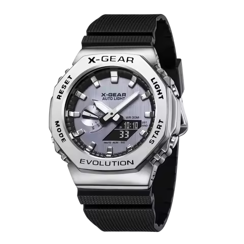 Unisex Watch Sport Digital Electronic 2100 Watch Full Function World Time Alloy LED Dial Oak Series