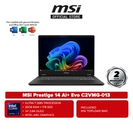 MSI Prestige 14 AI+ Evo C2VMG-013 14'' 2.8K OLED Laptop; Copilot+ PC