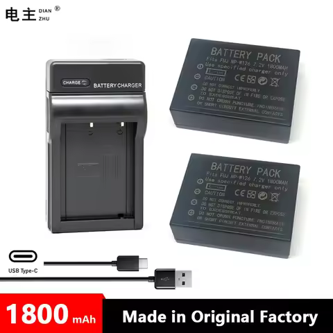 NP-W126 NP-W126S Battery Charger for Fujifilm XPro 1 2 3 XA1 XT1 XT2 XT3 HS33 HS50 XT20 XT30 XS10 XT