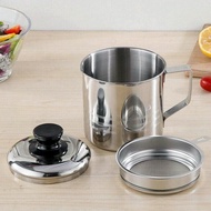 Cod Available Os -A306- Oil Pot Oil Container With Filter - Stainless Steel Oil Filter 1L ||