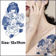 【MF Magic Tattoo】Temporary Tattoo Sticker Waterproof 15 Days Japanese Traditional Geisha Tattoo Stic