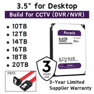 2. Hard Disk 10TB 12TB 14TB 16TB 18TB 20TB HDD 3.5" CCTV HDD Hard Drive Purple Surveillance HDD