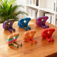 3D Number 67 Action Figure Toy, 67 Shape PLA 3D Printed Toy for Desktop Decor, Cute 67 People Figuri