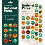 National Parks 63 Sticker Pack THE GEOPROJECT X Erikas Chesonis for Insulated Sticker Bottle, Water-