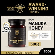 Manuka South Manuka Honey UMF15+ MGO514 (500g) Authentic NZ Best Sugar Substitute Natural Sweetener
