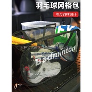 Badminton Storage Bag Foldable Storage Portable Grid Breathable Multifunctional Badminton Bag