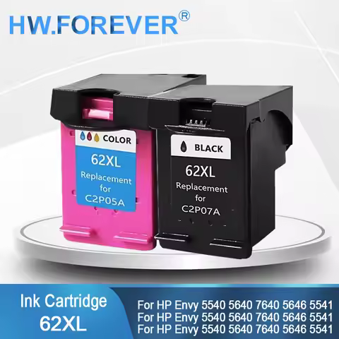 62XL HP62XL Compatible Ink Cartridge for HP Envy 5540 5640 7640 5646 5541 5740 5742 5745 200 250 Pri