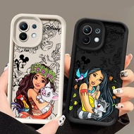 Moana Pocahontas Disney Princess Phone Case For Xiaomi 17 Pro 15 Utra 13T 14T 15T Pro POCO M7 M6 5G 
